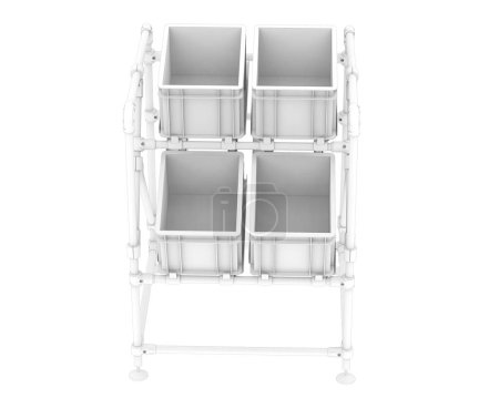 Photo for Flow Rack isolated on white background - Royalty Free Image