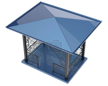 Téléchargez les photos : Stylish garden roof, outdoor veranda - en image libre de droit