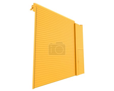 Photo for Garage door isolated on white background. 3d rendering - illustration - Royalty Free Image