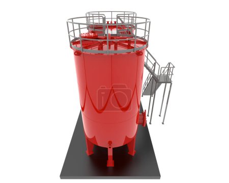 Téléchargez les photos : Réservoir de gaz isolé sur fond blanc - en image libre de droit