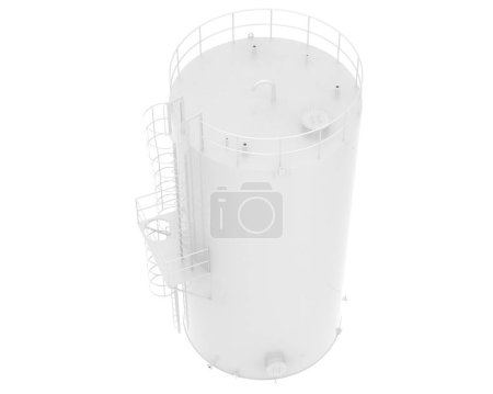 Téléchargez les photos : Réservoir de gaz isolé sur fond blanc - en image libre de droit
