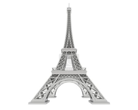 Foto de Eiffel tower, French building isolated on white background - Imagen libre de derechos