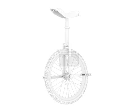 Photo for Monocycle isolated on white background - Royalty Free Image
