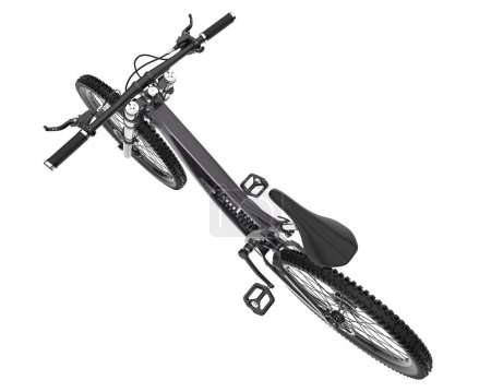 Photo for Black and white illustration of mountain bike - Royalty Free Image