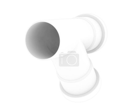 Téléchargez les photos : Illustration de rendu 3D de tuyaux isolés en arrière-plan - en image libre de droit