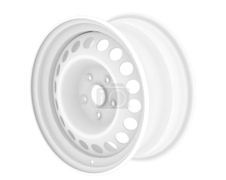 Photo for Car rim isolated on white background, 3d rendering - illustration - Royalty Free Image