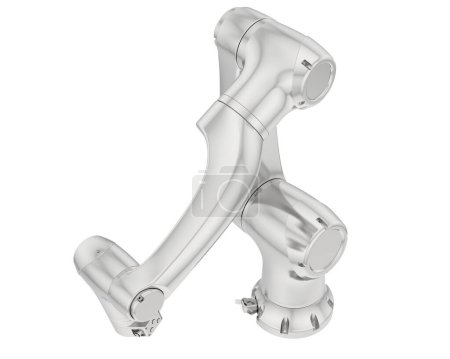 Téléchargez les photos : Illustration 3D du bras robot futuriste isolé sur blanc - en image libre de droit