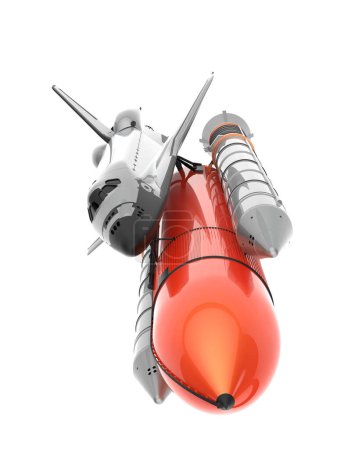 Téléchargez les photos : Space ship. 3d rendering - illustration - en image libre de droit