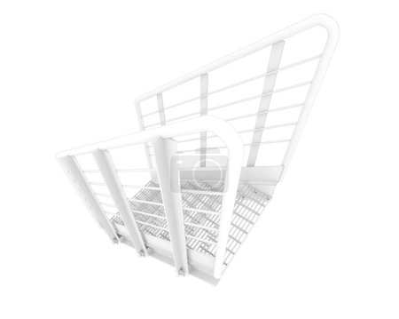 Photo for Stairs isolated over white background, illustration - Royalty Free Image