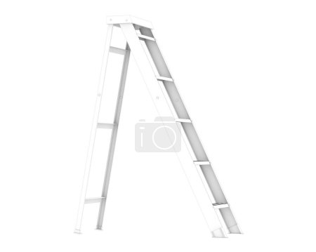 Téléchargez les photos : Stairs isolated over white background, illustration - en image libre de droit