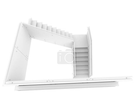 Foto de Stairs isolated over white background, illustration - Imagen libre de derechos