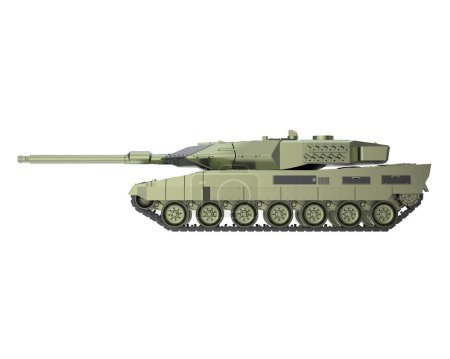 Photo for Modern tank isolated on white background. 3 d illustration. - Royalty Free Image