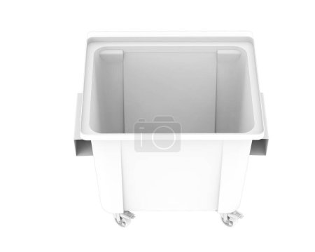 Photo for Garbage bin isolated on a white background. 3d illustration - Royalty Free Image