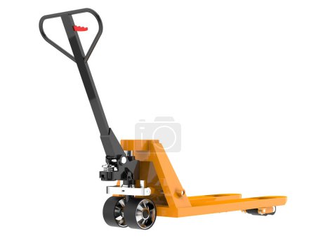 Photo for Pallet jack for transportation on a white background. - Royalty Free Image