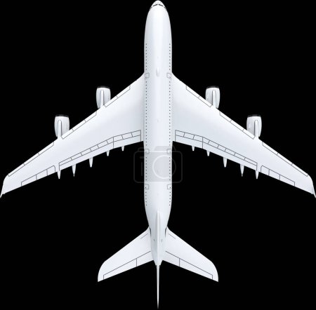 Téléchargez les photos : Airbus plane on background. Extreme airplane. 3d rendering - illustration - en image libre de droit