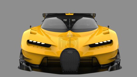 Photo for Sport car mockup isolated on background. 3d rendering - illustration - Royalty Free Image