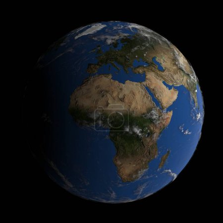 Téléchargez les photos : Illustration 3 d. surface détaillée de la planète. terre - en image libre de droit