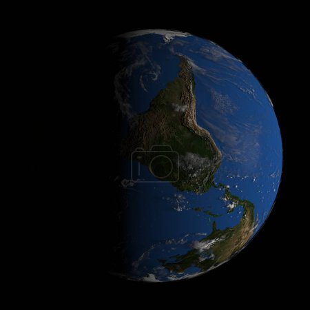 Téléchargez les photos : Illustration 3 d. surface détaillée de la planète. terre - en image libre de droit