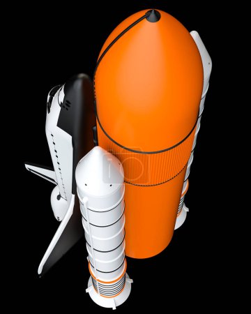Foto de Space ship. 3d rendering - illustration - Imagen libre de derechos