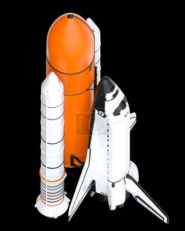 Foto de Space ship. 3d rendering - illustration - Imagen libre de derechos