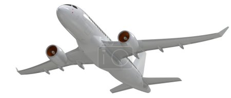 Foto de Avión volador aislado en el fondo. representación 3d - ilustración - Imagen libre de derechos