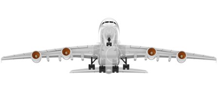 Photo for Flying airplane isolated on background. 3d rendering - illustration - Royalty Free Image