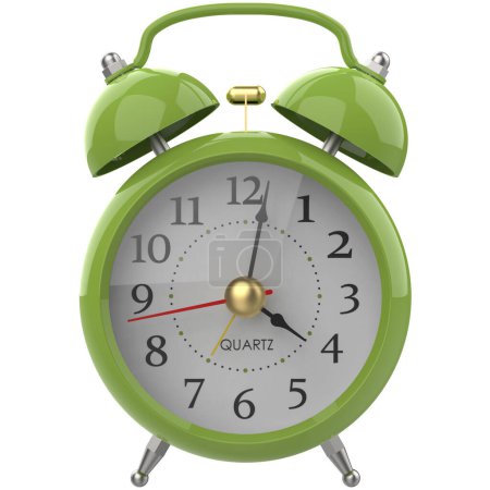 Foto de Reloj despertador elegante aislado sobre fondo blanco - Imagen libre de derechos
