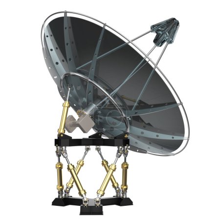 Téléchargez les photos : Antenne parabolique sur le blanc - en image libre de droit