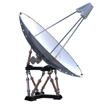 Téléchargez les photos : Antenne parabolique sur le blanc - en image libre de droit