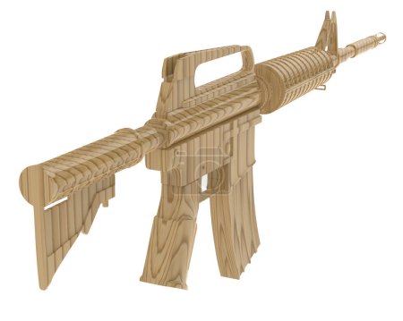 Photo for Machine gun isolated on  background. 3d rendering - illustration - Royalty Free Image