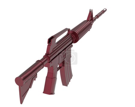 Photo for Machine gun isolated on  background. 3d rendering - illustration - Royalty Free Image