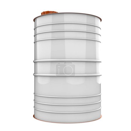 Photo for Oil barrel isolated on white background. 3d rendering - illustration - Royalty Free Image