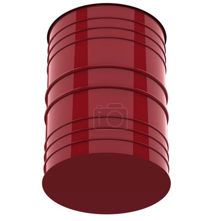Téléchargez les photos : Baril de pétrole isolé sur fond blanc. rendu 3d - illustration - en image libre de droit