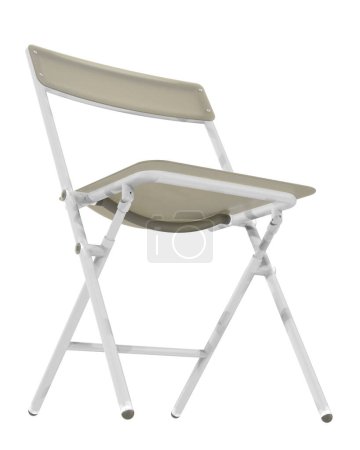 Photo for Folding chair isolated on background. Ideal for large publications or printing. 3d rendering - illustration - Royalty Free Image