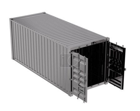 Photo for Container box, 3d rendering illustration - Royalty Free Image