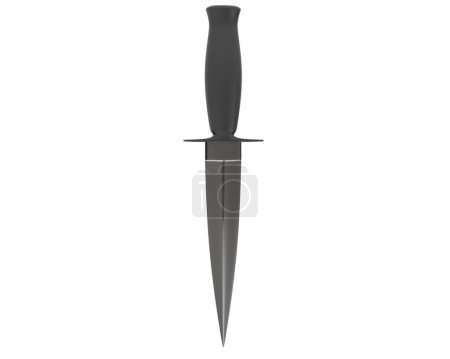 Photo for Throwing knife isolated on background. 3d rendering - illustration - Royalty Free Image