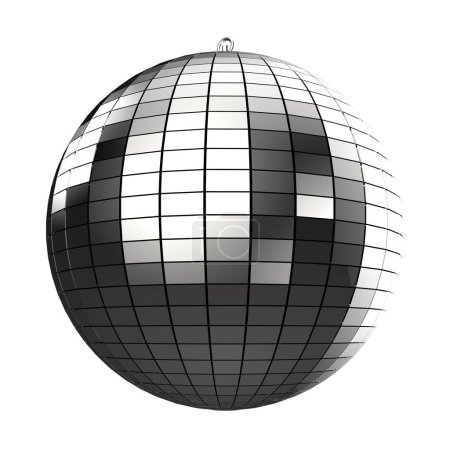 Photo for Disco ball isolated on background. 3d rendering - illustration - Royalty Free Image