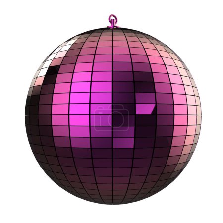 Photo for Disco ball isolated on background. 3d rendering - illustration - Royalty Free Image