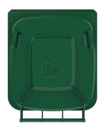 Photo for Garbage bin isolated on background. 3d rendering - illustration - Royalty Free Image