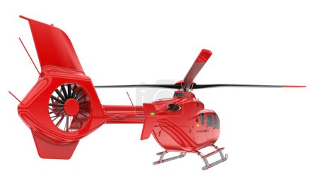 Photo for Modern helicopter isolated on white background - Royalty Free Image