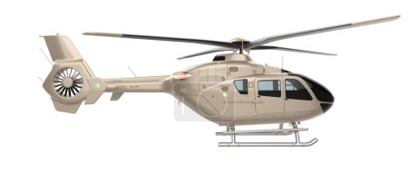 Foto de Helicóptero moderno aislado sobre fondo blanco - Imagen libre de derechos