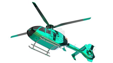 Photo for Modern helicopter isolated on white background - Royalty Free Image