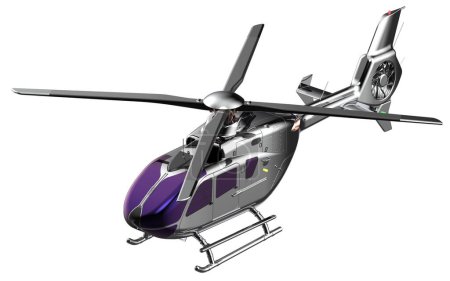 Foto de Helicóptero moderno aislado sobre fondo blanco - Imagen libre de derechos