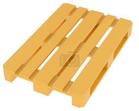 Photo for Euro pallet isolated on background. 3d rendering - illustration - Royalty Free Image