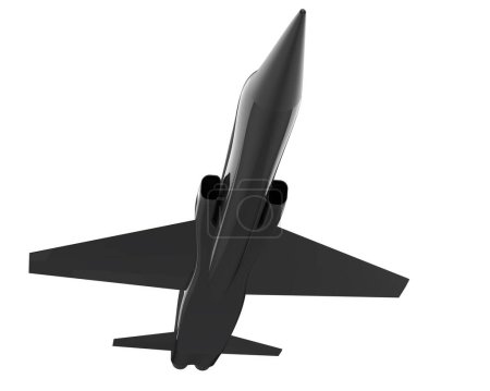 Photo for Fighter jet isolated on white background. 3d rendering - illustration - Royalty Free Image