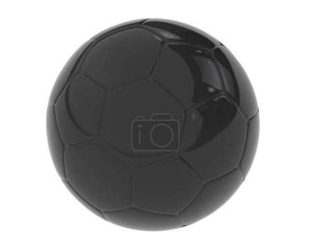 Téléchargez les photos : Ballon de football isolé sur fond gris. rendu 3d - illustration - en image libre de droit