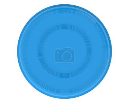 Téléchargez les photos : Frisbee disk isolated on white background. Plastic disc. Beach games. Outdoor activity. Summer entertainment. Toy for summertime vacation on sea. 3d render - en image libre de droit