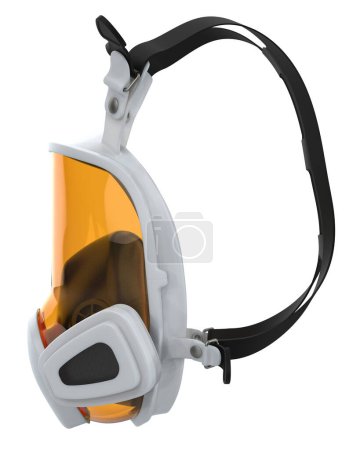 Photo for Gas mask isolated on background. 3d rendering - illustration - Royalty Free Image