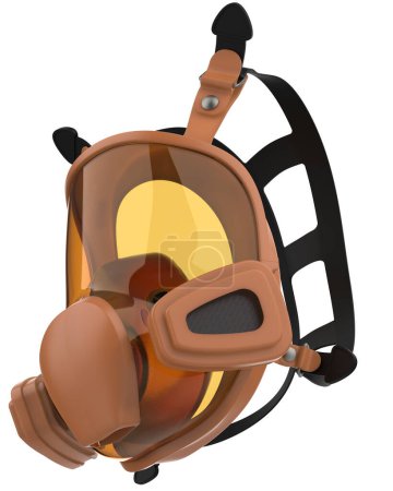 Photo for Gas mask isolated on background. 3d rendering - illustration - Royalty Free Image