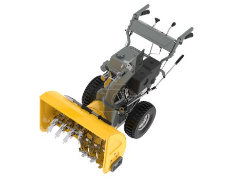 Photo for Grass cutter isolated on white background. 3d rendering - illustration - Royalty Free Image